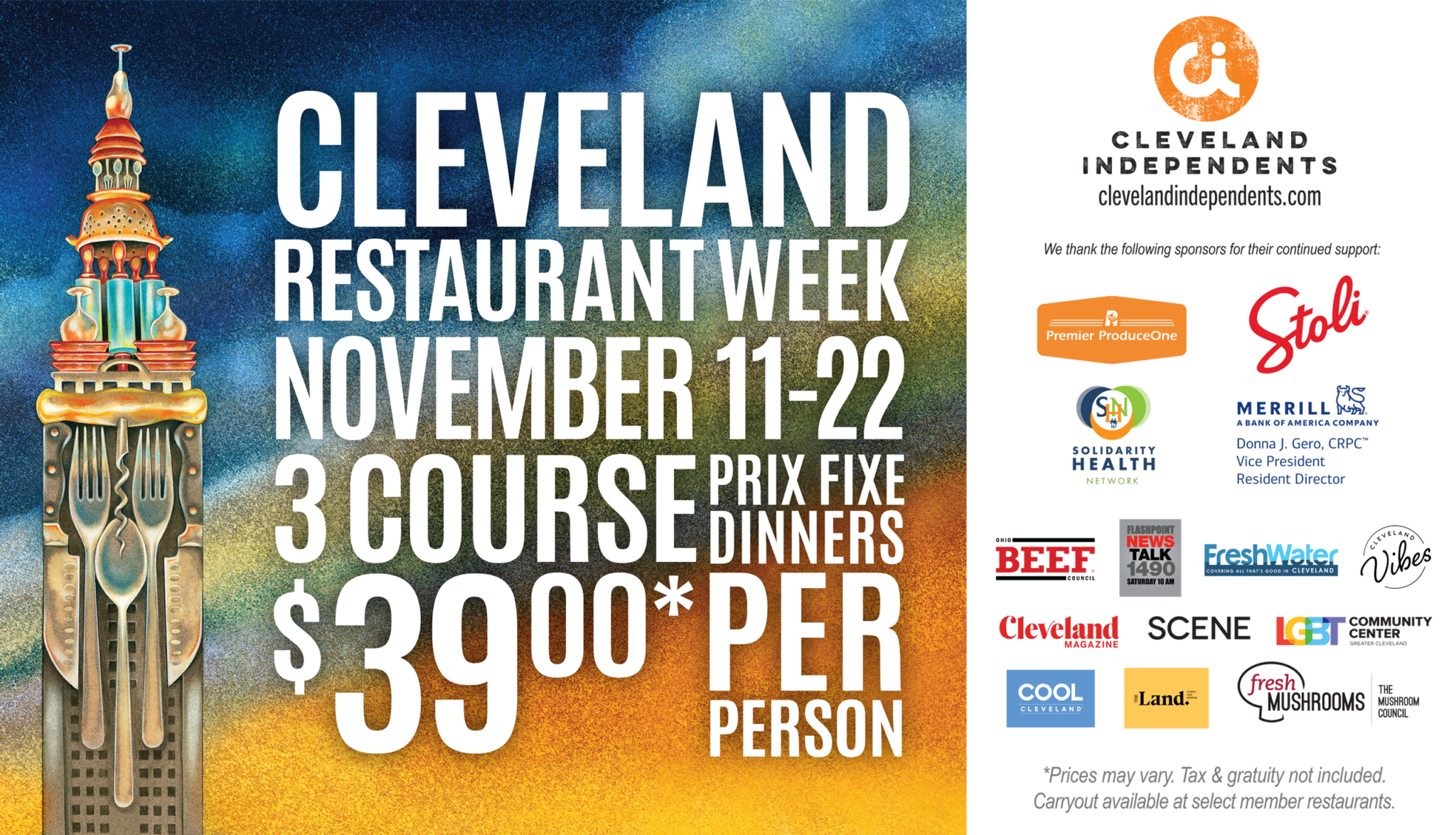 Cleveland Independents Fall 2024 - Cleveland Restaurant Week - November 11-22