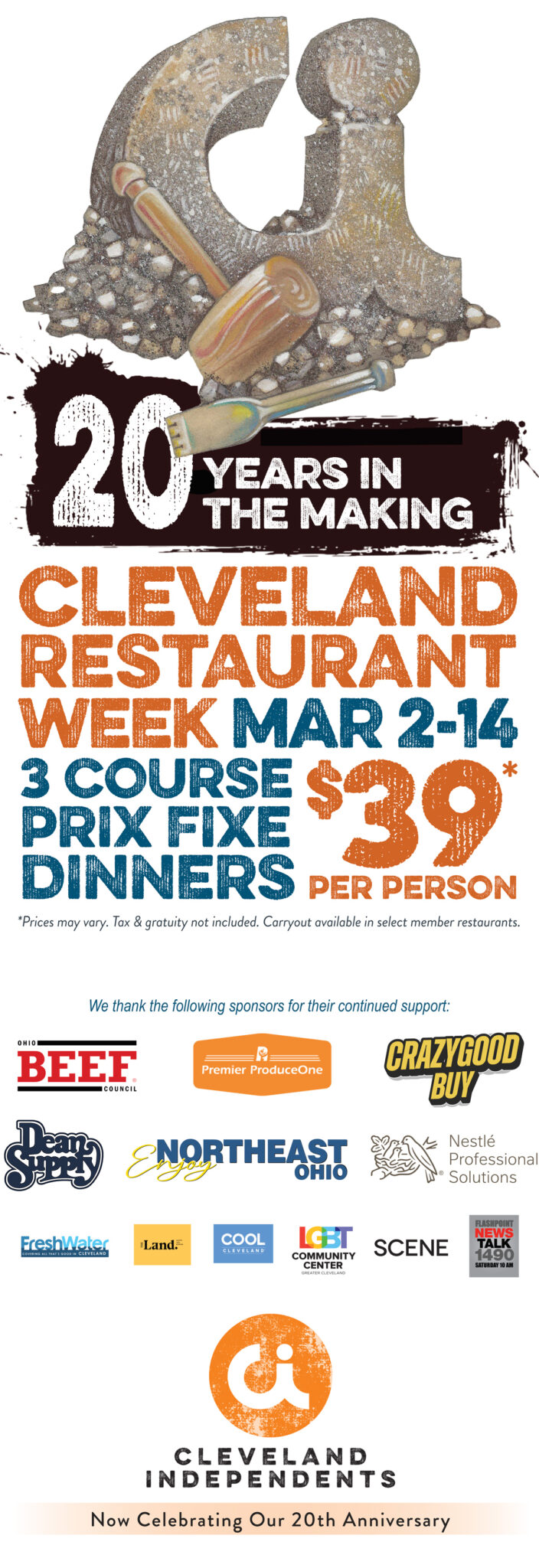 Cleveland Restaurant Week - March 2-14 - Three Course Prix Fixe Dinners - $39*