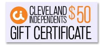 Cleveland Independent 50$ specific restaurant certificate.